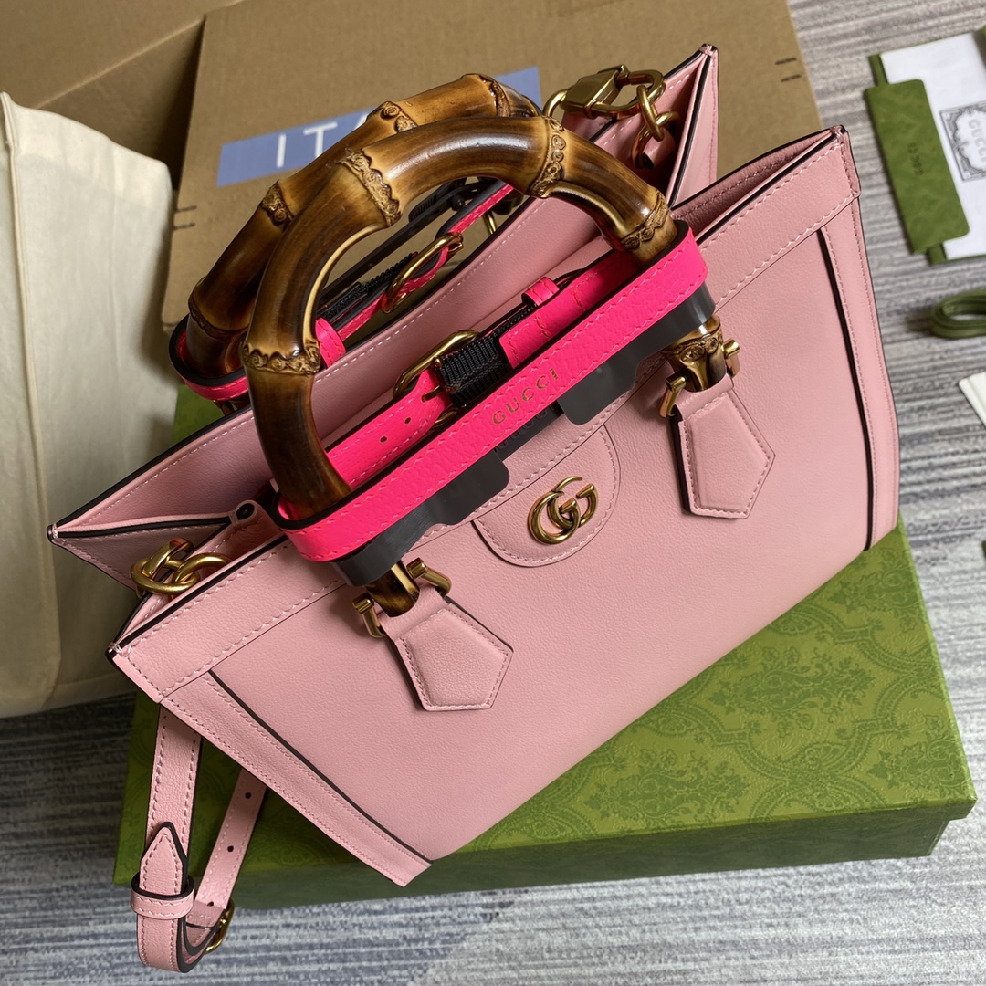 Gucci Diana Small Tote Bag Shoulder Bag 660195 Pink